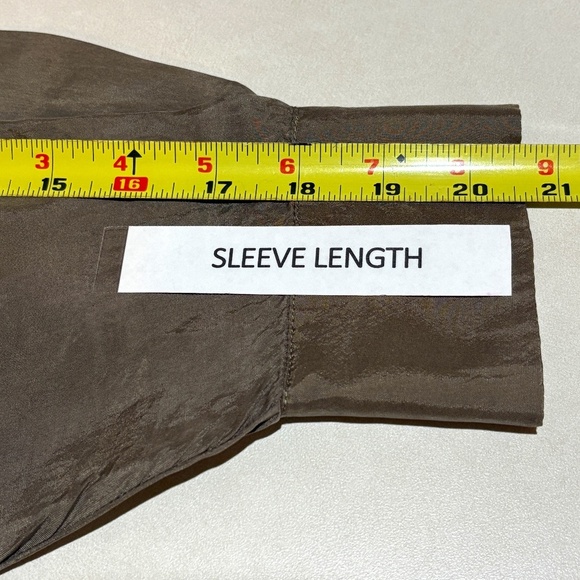 MNG Mango Women Long Sleeve 100% Silk Button Down Shirt Sz L Classic Luxe Career - Picture 6 of 9